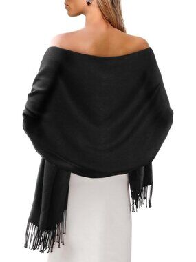 Women 01-black  Evening Dresses Scarf Blanket Shawl Wedding Gift